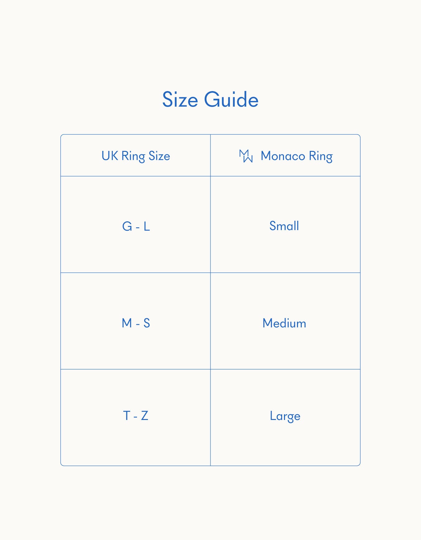 Sizing Guide