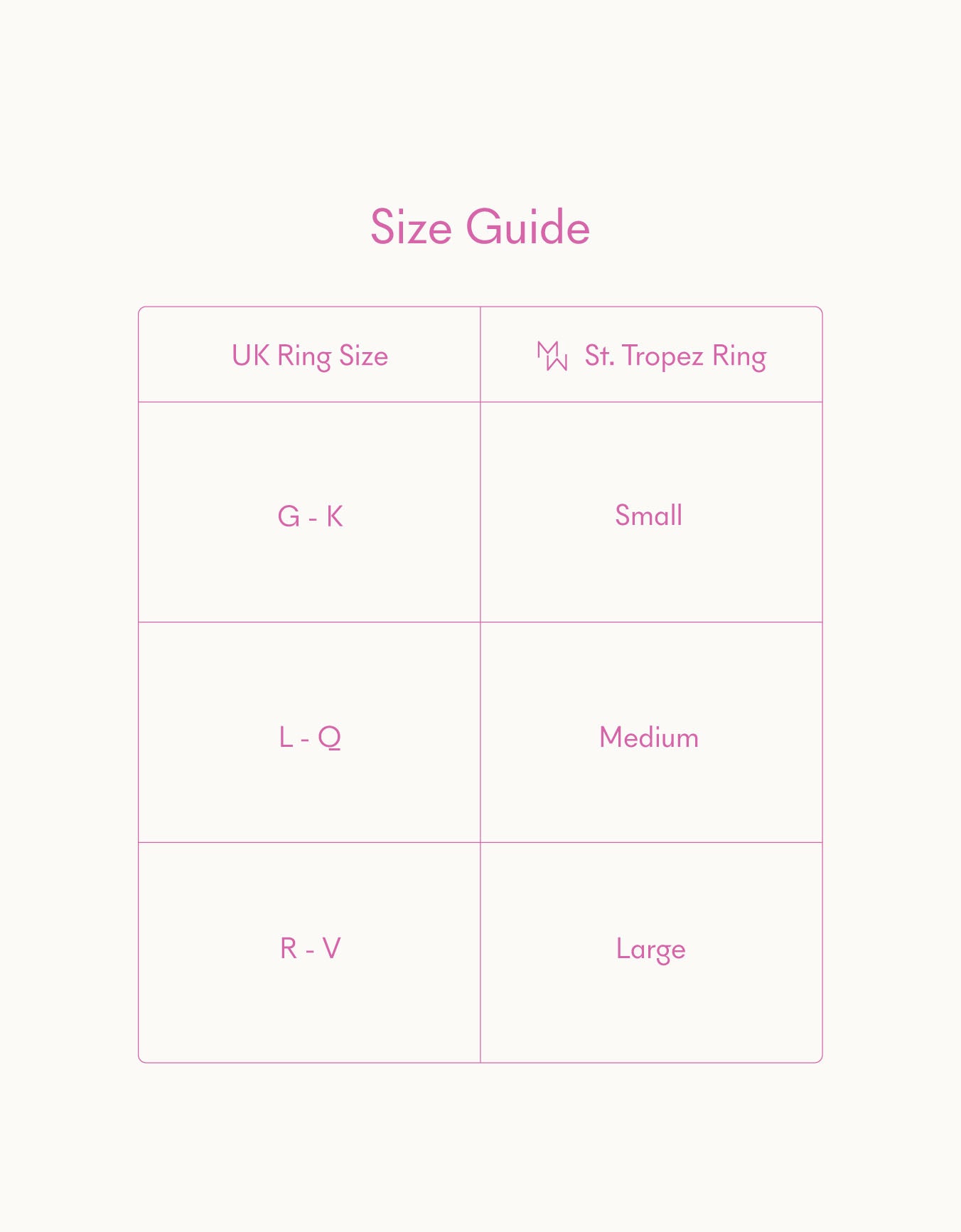 Sizing Guide