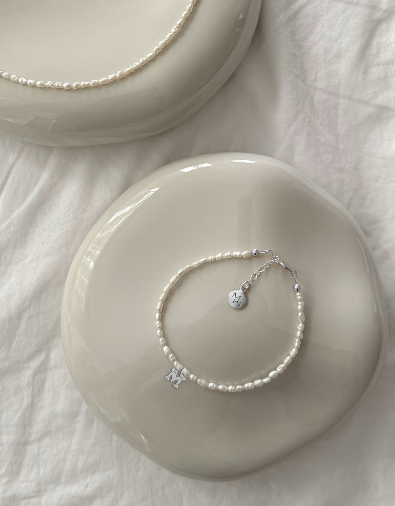Love Letter Pearl Bracelet (Silver)