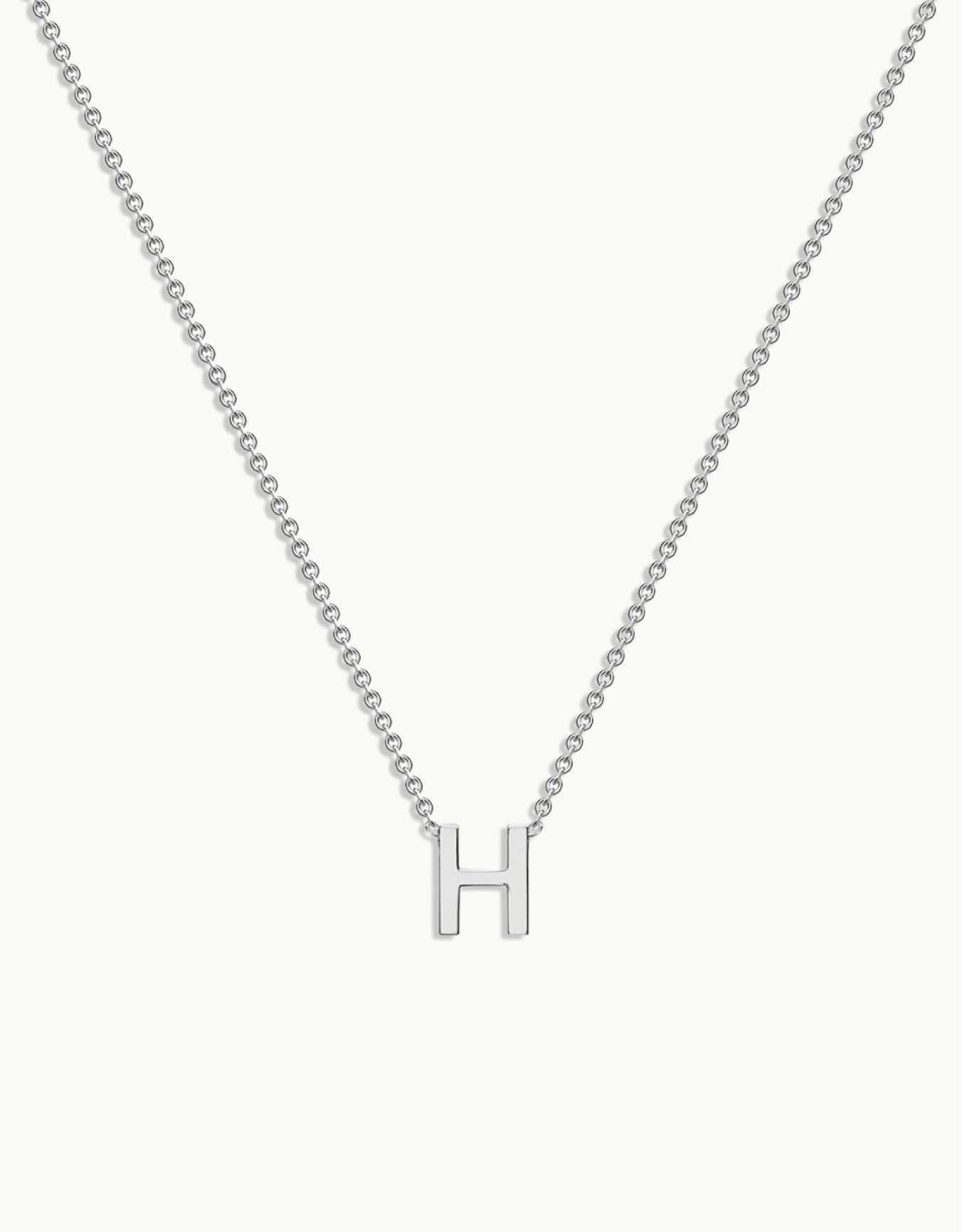 White Gold Letter Necklace