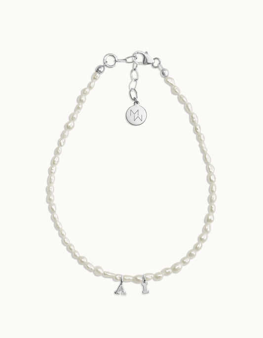 Love Letter Pearl Bracelet (Silver)