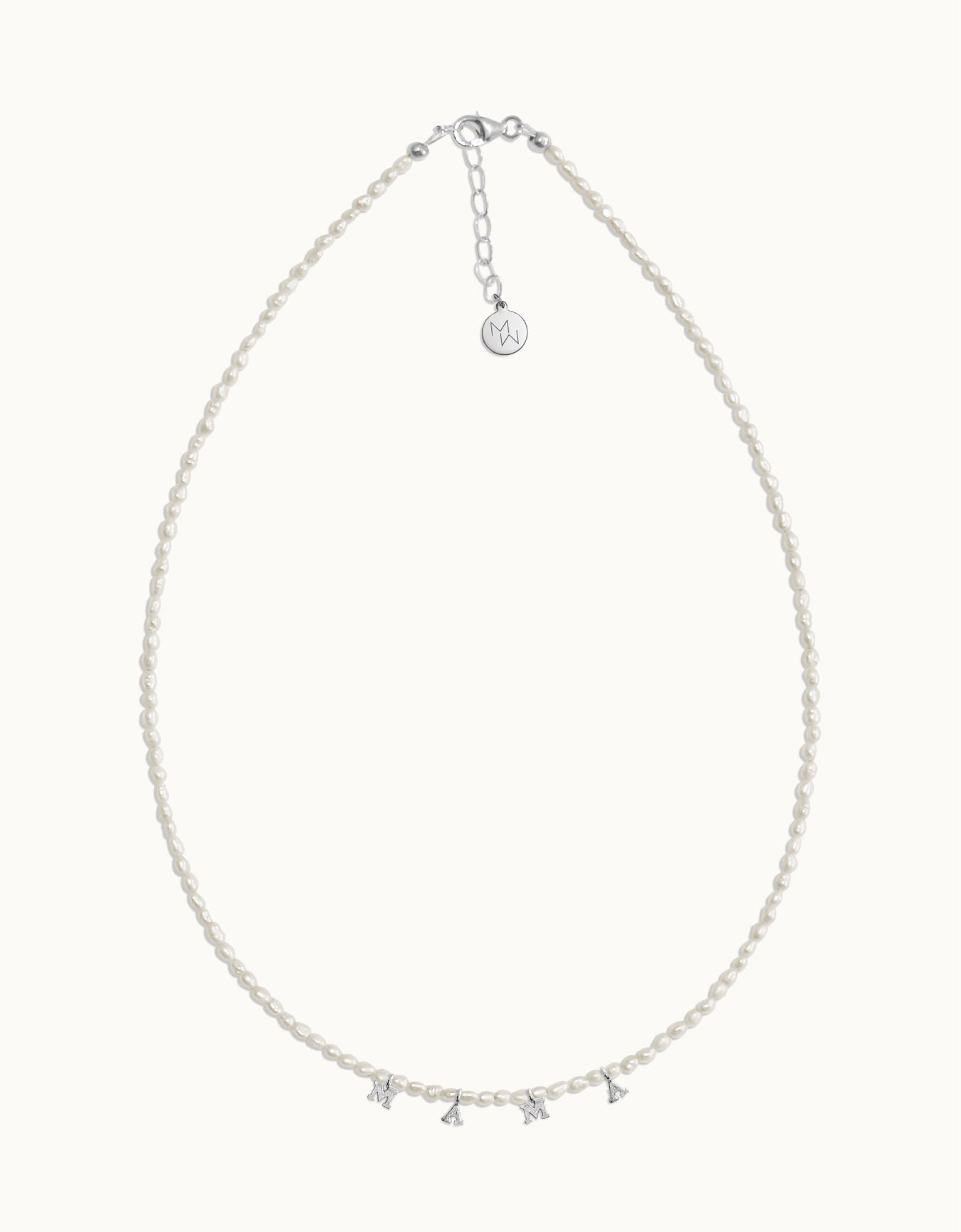 Love Letter Pearl Necklace (Silver)