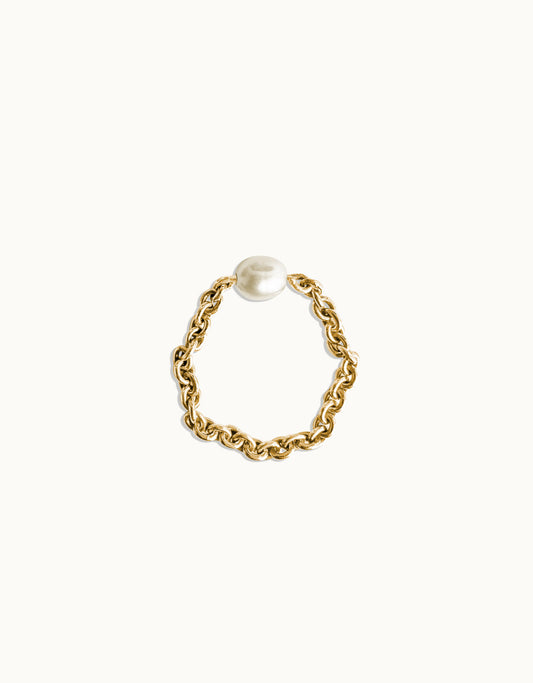 Handmade Gold and Pearl Ring