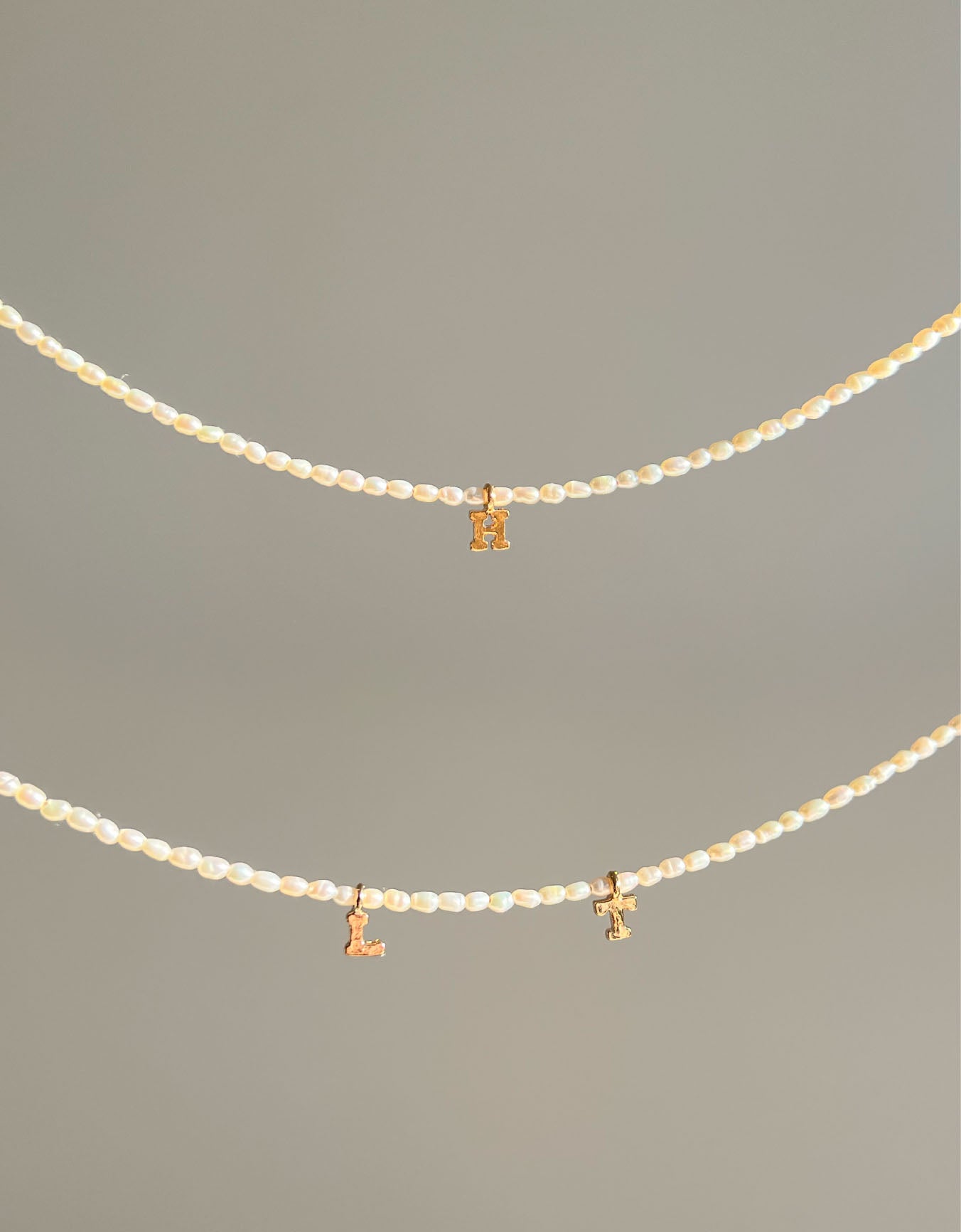 Personalised Double Charm Pearl Bracelet | Lisa Angel